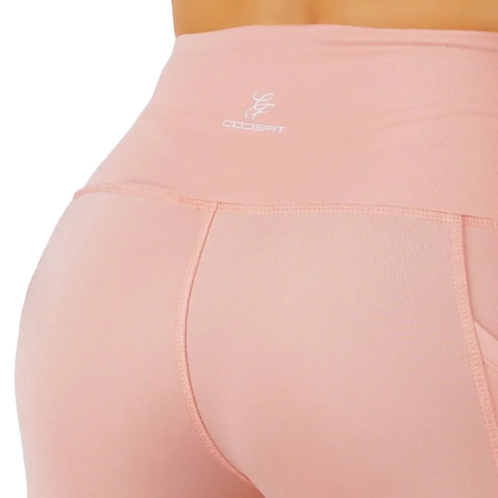 High Waist Side Pocket Yoga Bermuda Shorts - Picture 4 of 4